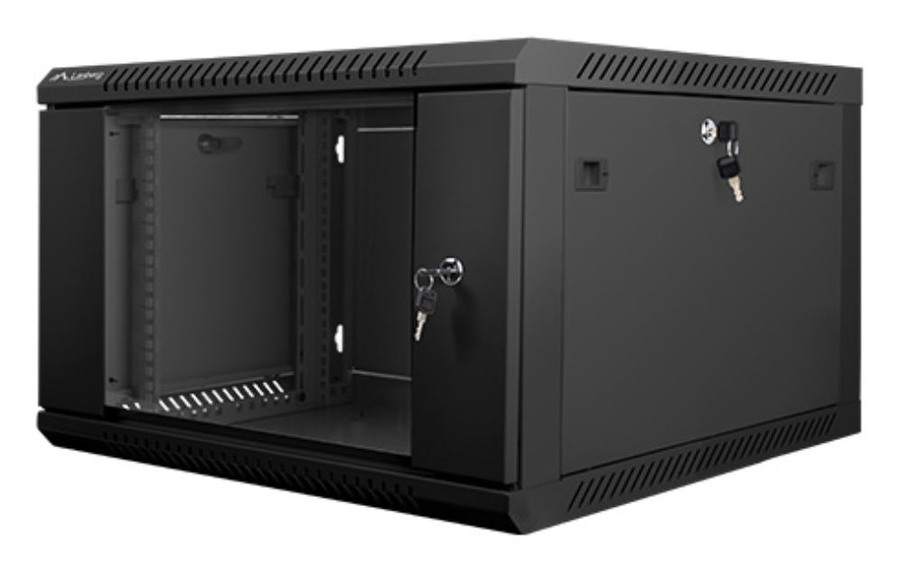 Lanberg WF01-6606-10B armario rack 6U Bastidor de pared Negro