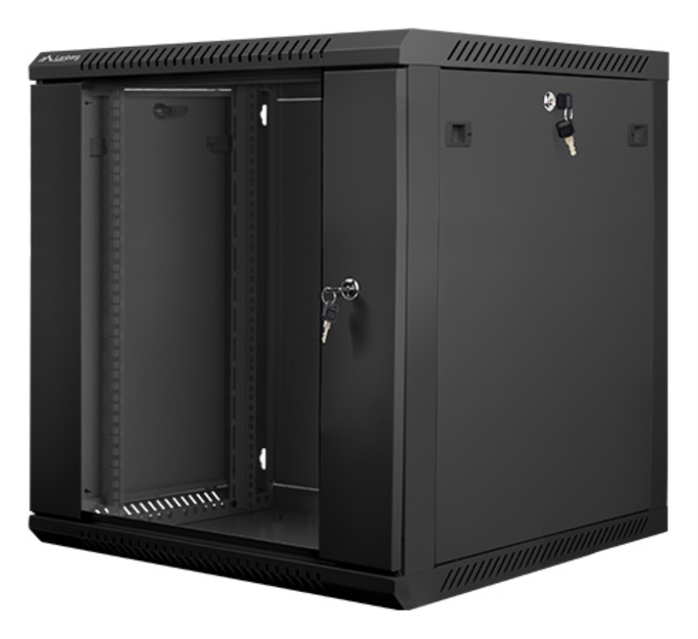 Lanberg WF01-6612-10B armario rack 12U Bastidor de pared Negro