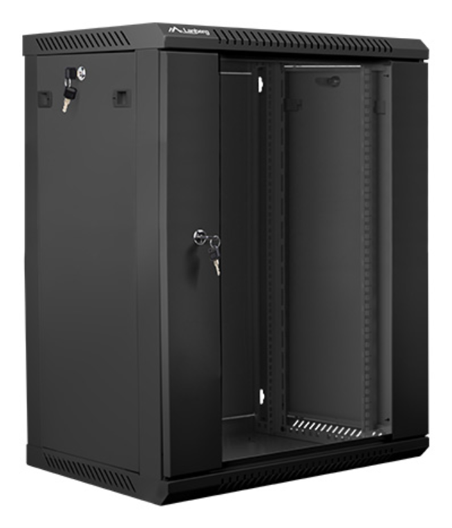 Lanberg WF01-6415-10B armario rack 15U Bastidor de pared Negro
