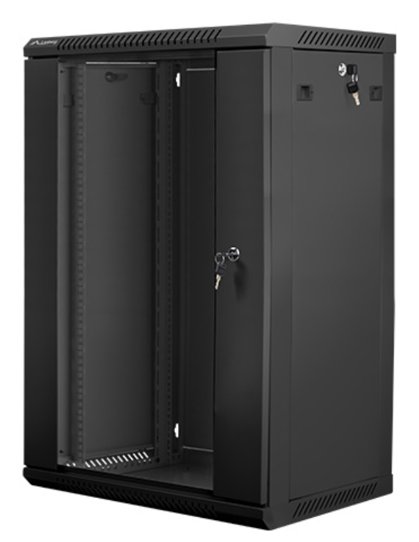 Lanberg WF01-6418-10B armario rack 18U Bastidor de pared Negro