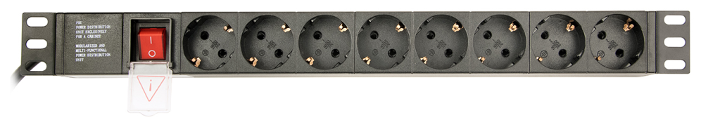 Gembird EG-PDU-014 unidad de distribución de energía (PDU) 8 salidas AC 1U Negro