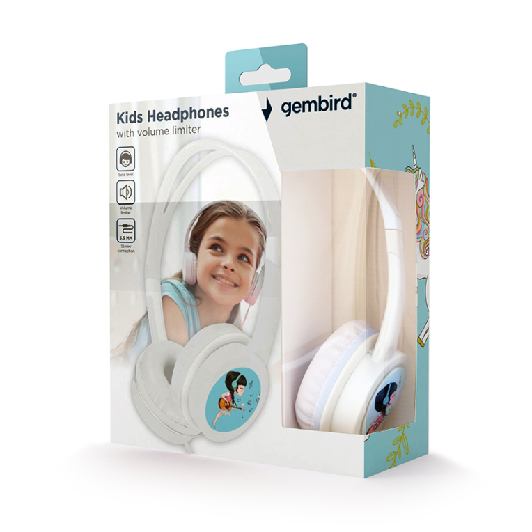Gembird MHP-JR-W auricular y casco Auriculares Alámbrico Diadema Música Blanco