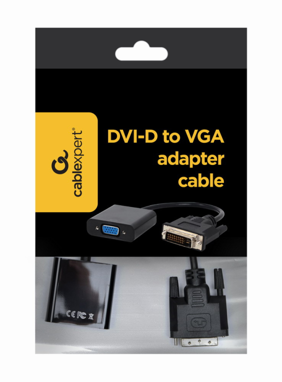 Gembird A-DVID-VGAF-01 adaptador de cable de vídeo 0,2 m DVI-D VGA (D-Sub) Negro