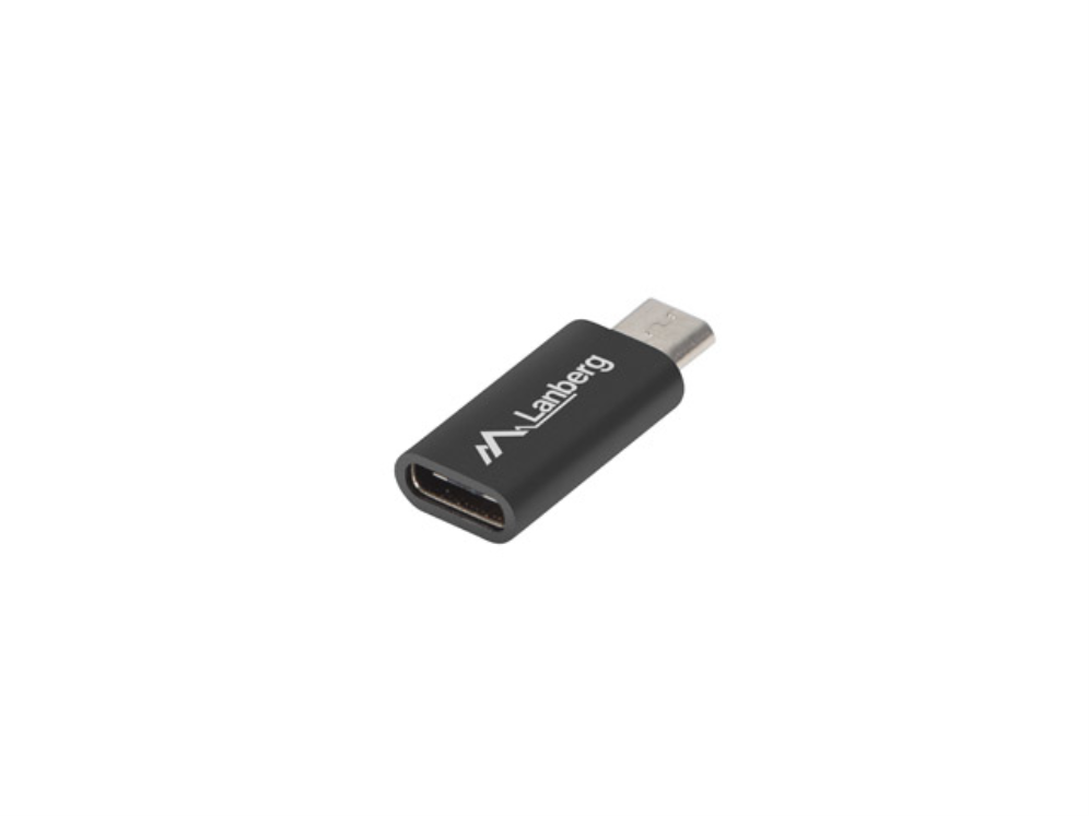 Lanberg AD-UC-UM-01 cambiador de género para cable Micro-USB 2.0 Type B USB 2.0 Type C Negro