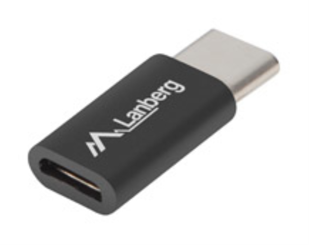 Lanberg AD-UC-UM-02 cambiador de género para cable USB 2.0 Type C Micro-USB 2.0 Type B Negro