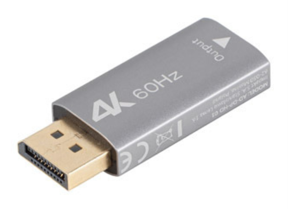 Lanberg AD-DP-HD-01 adaptador de cable de vídeo 0 m HDMI tipo A (Estándar) DisplayPort Plata