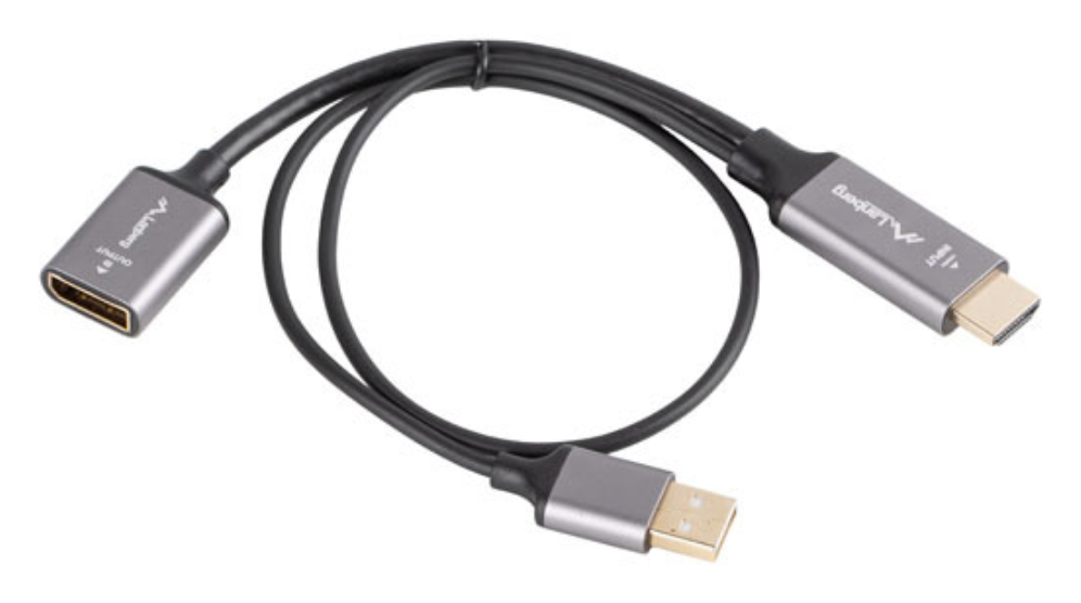 Lanberg AD-HD-DP-02 adaptador de cable de vídeo 0,2 m HDMI tipo A (Estándar) DisplayPort Plata