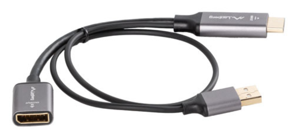 Lanberg AD-HD-DP-02 adaptador de cable de vídeo 0,2 m HDMI tipo A (Estándar) DisplayPort Plata