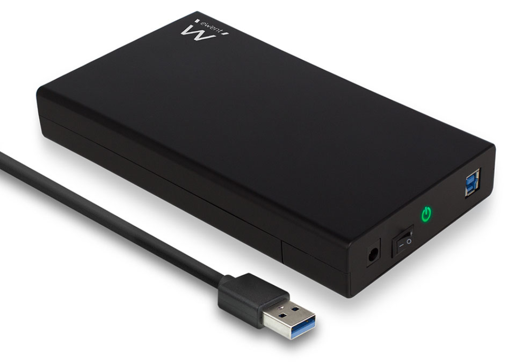 Ewent EW7056 caja para disco duro externo Caja de disco duro (HDD) Negro 3.5"
