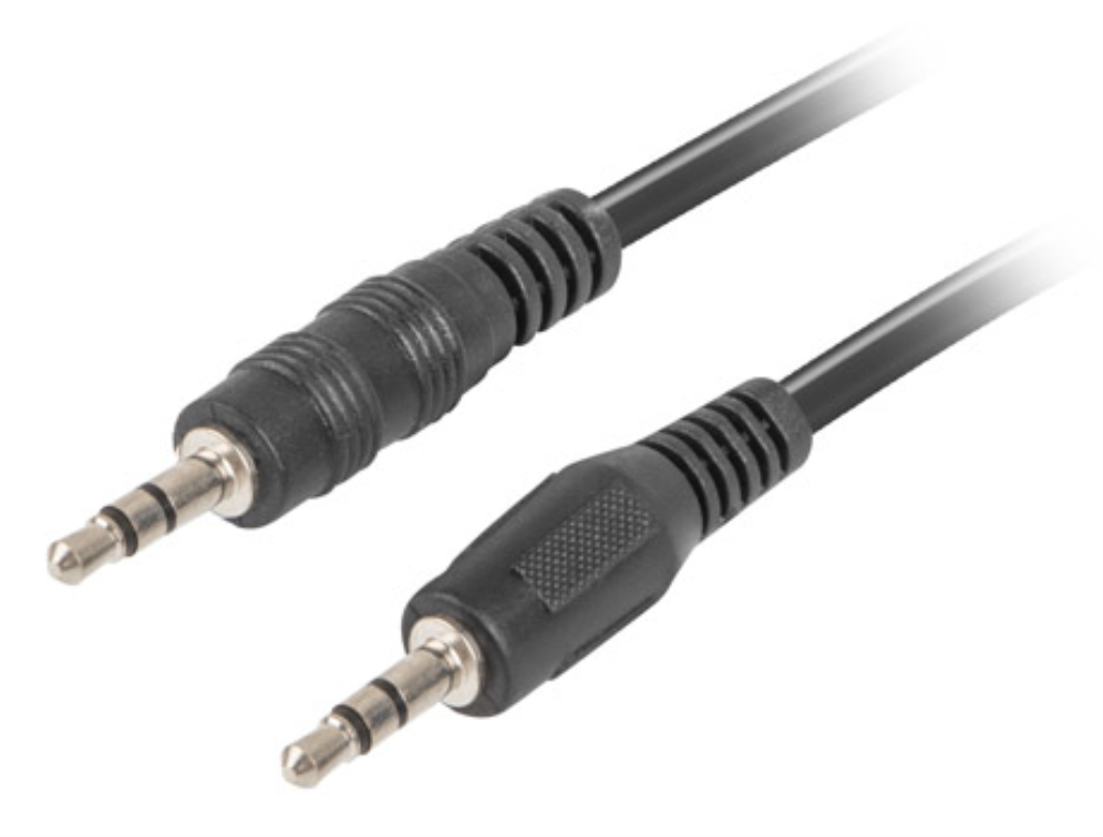 Lanberg CA-MJMJ-10CC-0012-BK cable de audio 1,2 m 3,5mm Negro