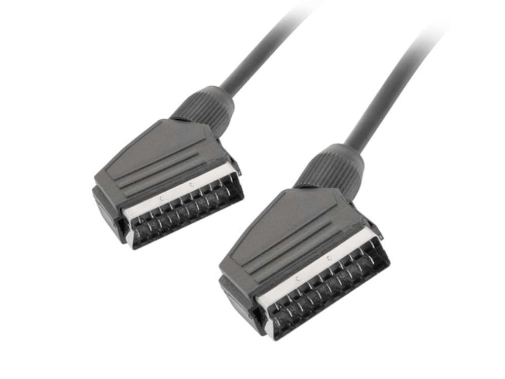 Lanberg CA-EUEU-10CC-0018-BK cable EUROCONECTOR 1,8 m SCART (21-pin) Negro