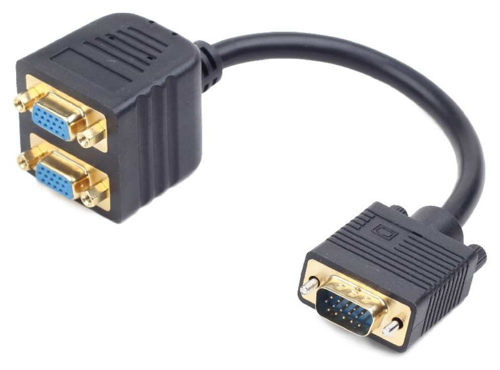 Gembird CC-VGAX2-20CM cable VGA 0,2 m VGA (D-Sub) 2 x VGA (D-Sub) Negro