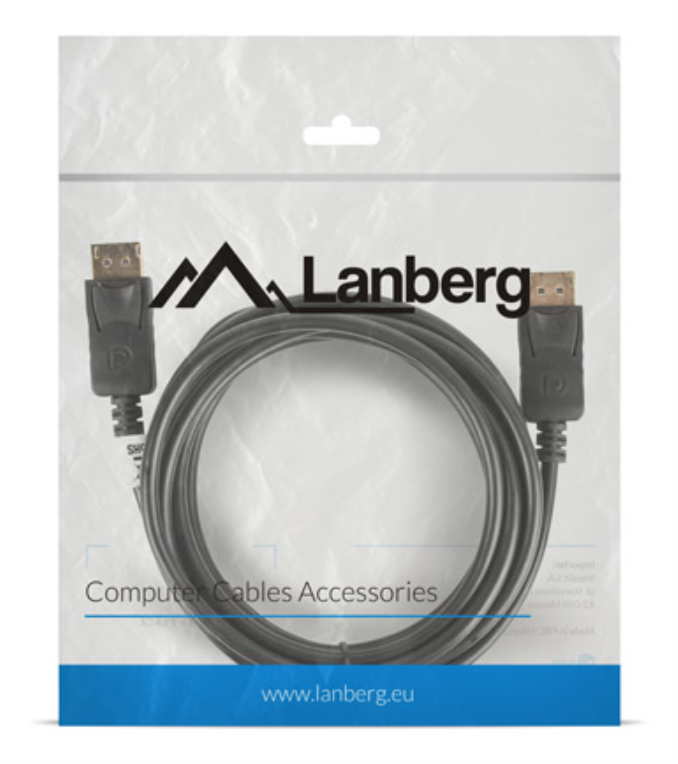 Lanberg CA-DPDP-10CC-0030-BK cable DisplayPort 3 m Negro