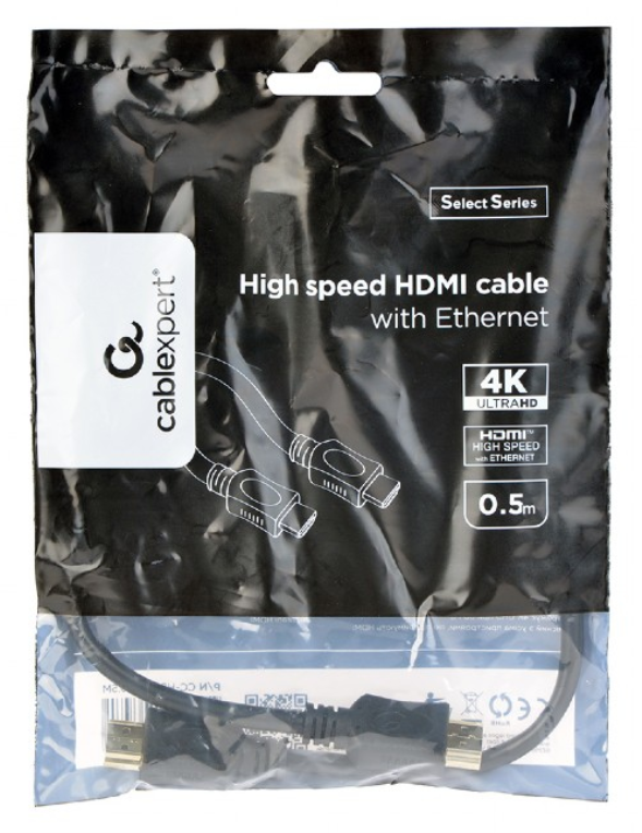Gembird CC-HDMI4L-0.5M cable HDMI 0,5 m HDMI tipo A (Estándar) Negro