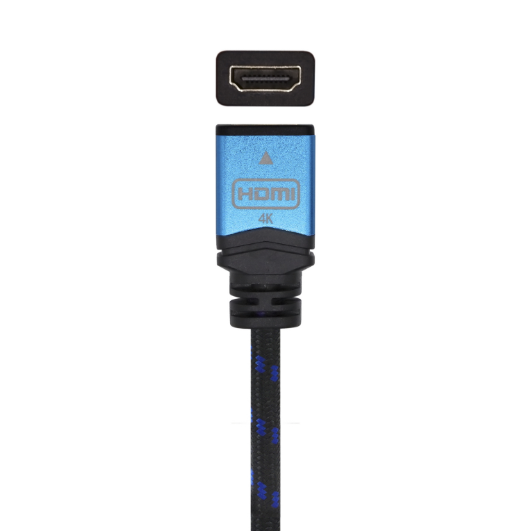AISENS Cable HDMI V2.0 Prolongador Premium Alta Velocidad / HEC 4K@60Hz 18Gbps, A/M-A/H, Negro/Azul, 3.0m
