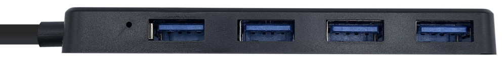 AISENS Hub USB 3.0, Tipo A/M - 4 x Tipo A/H, Negro, 30 cm