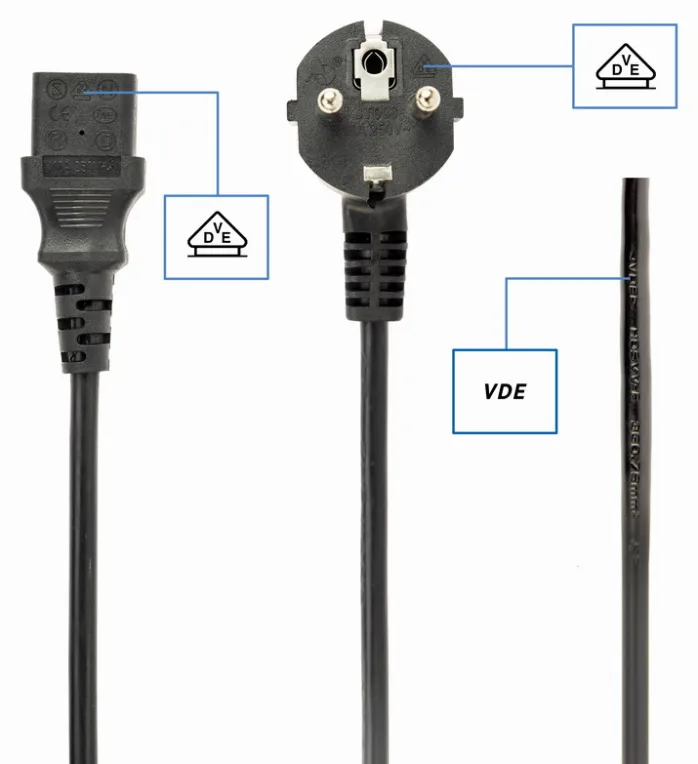 Gembird PC-186-VDE-10M cable de transmisión Negro CEE7/4 C14 acoplador