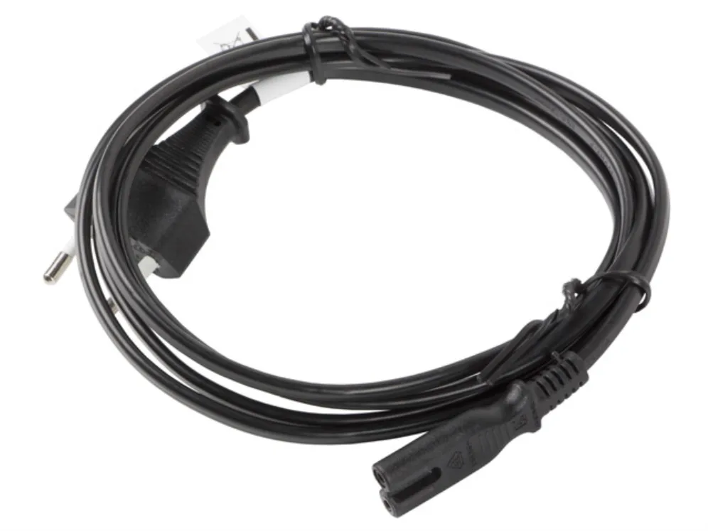 Lanberg CA-C7CA-11CC-0018-BK cable de transmisión Negro 1,8 m C7 acoplador CEE7/16