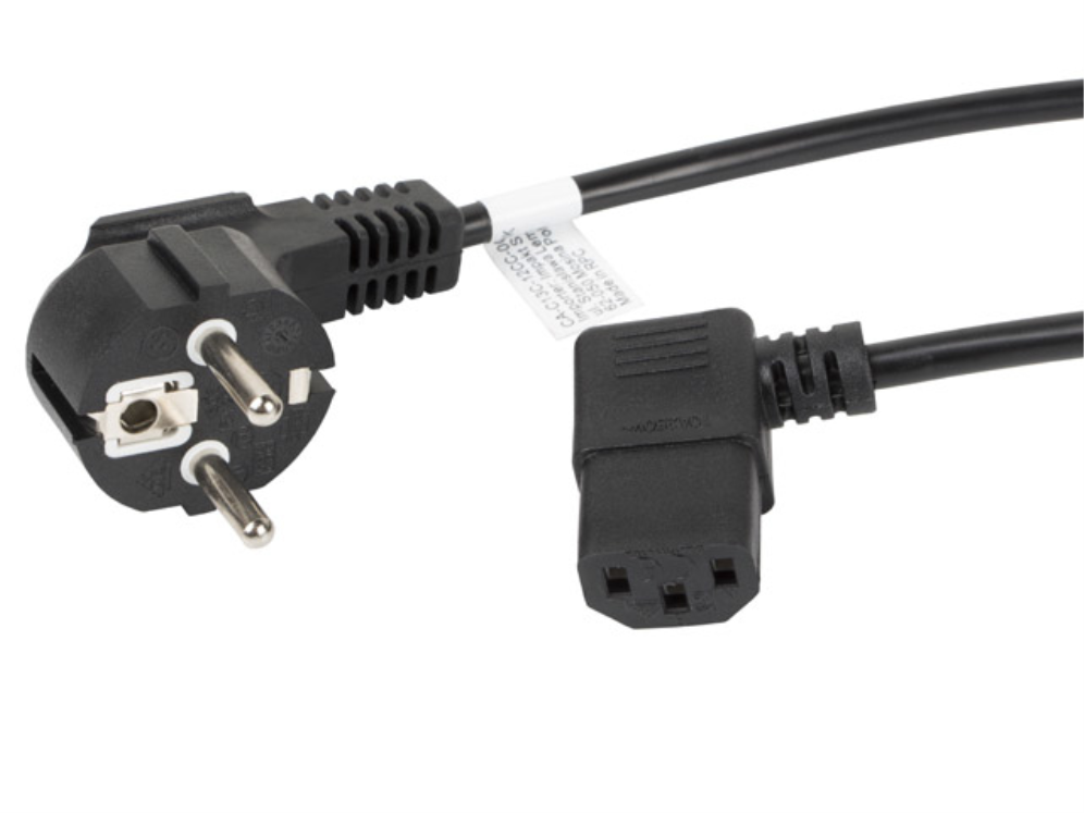 Lanberg CA-C13C-12CC-0018-BK cable de transmisión Negro 2 m C13 acoplador CEE7/7