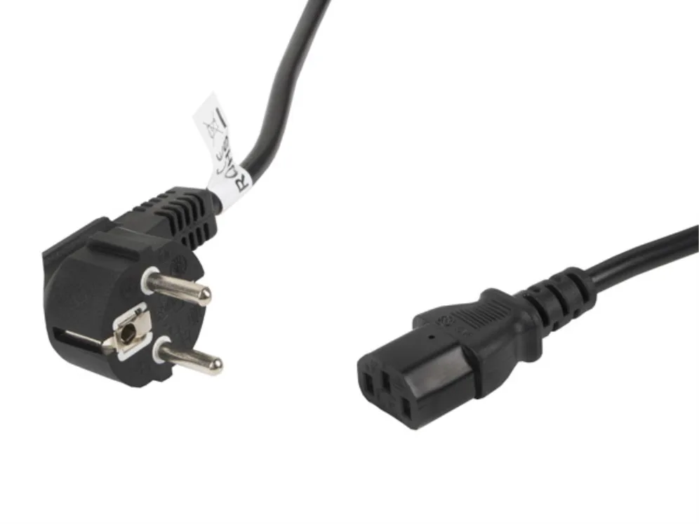 Lanberg CA-C13C-11CC-0100-BK cable de transmisión Negro 10 m C13 acoplador CEE7/7