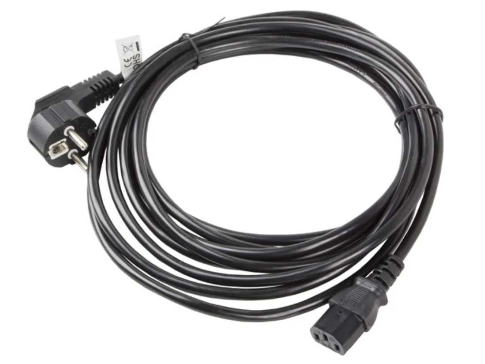Lanberg CA-C13C-11CC-0100-BK cable de transmisión Negro 10 m C13 acoplador CEE7/7