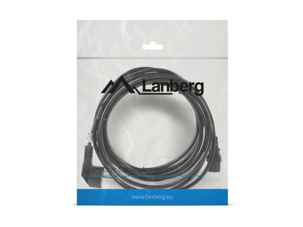 Lanberg CA-C13C-11CC-0100-BK cable de transmisión Negro 10 m C13 acoplador CEE7/7