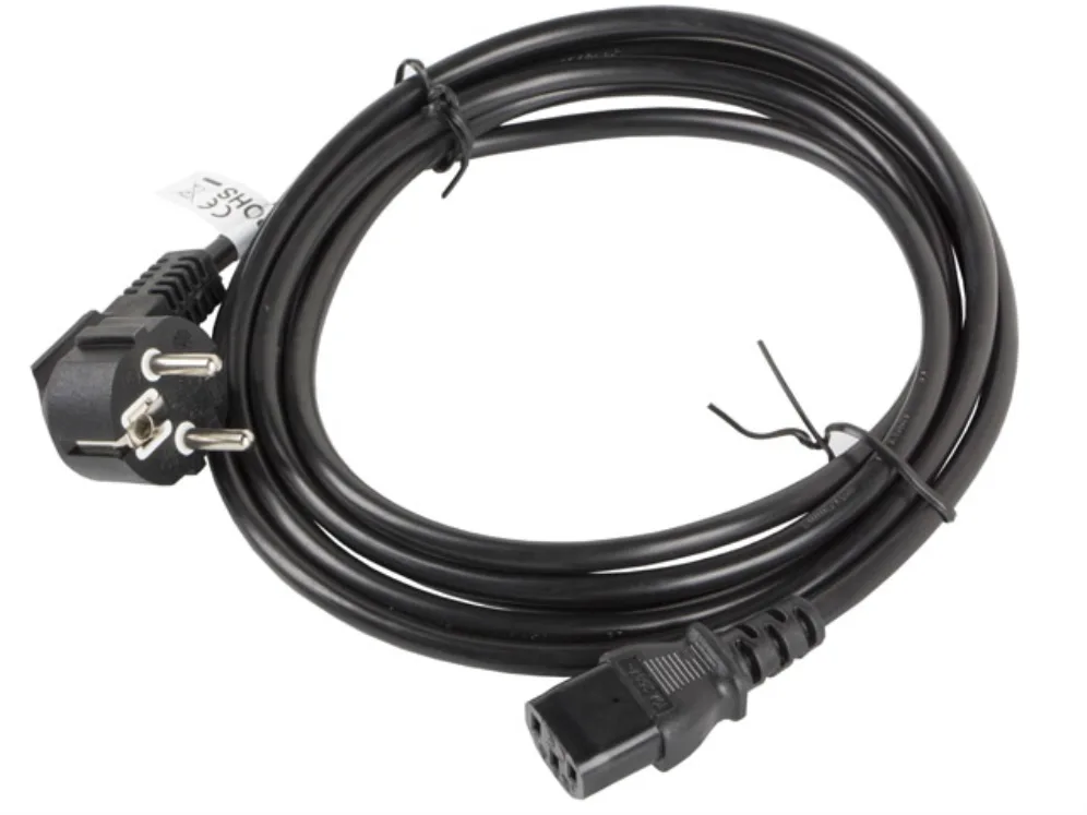 Lanberg CA-C13C-11CC-0050-BK cable de transmisión Negro 5 m C13 acoplador CEE7/7