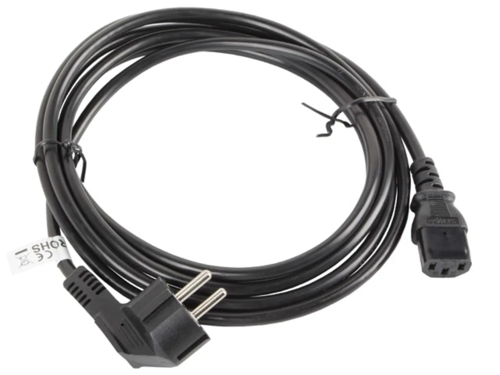 Lanberg CA-C13C-11CC-0050-BK cable de transmisión Negro 5 m C13 acoplador CEE7/7