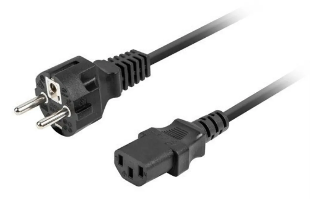 Lanberg CA-C13C-15CC-0018-BK cable de transmisión Negro 1,8 m C13 acoplador CEE7/7