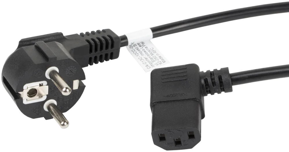 Lanberg CA-C13C-12CC-0030-BK cable de transmisión Negro 3 m CEE7/7 IEC 320