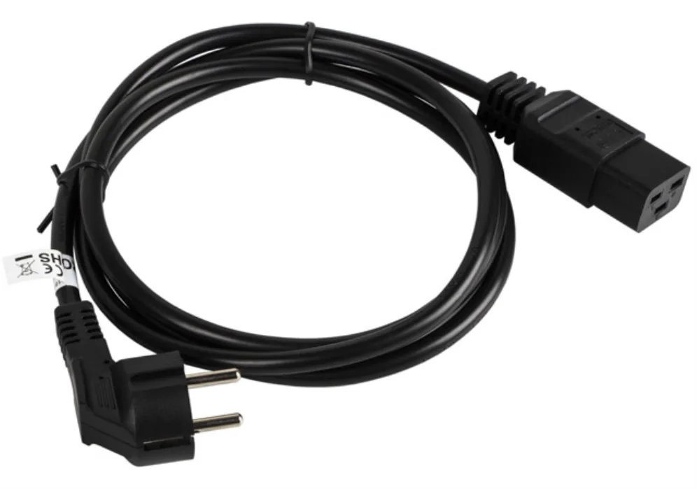 Lanberg CA-C19C-10CC-0018-BK cable de transmisión Negro 1,8 m CEE7/7 C19 acoplador