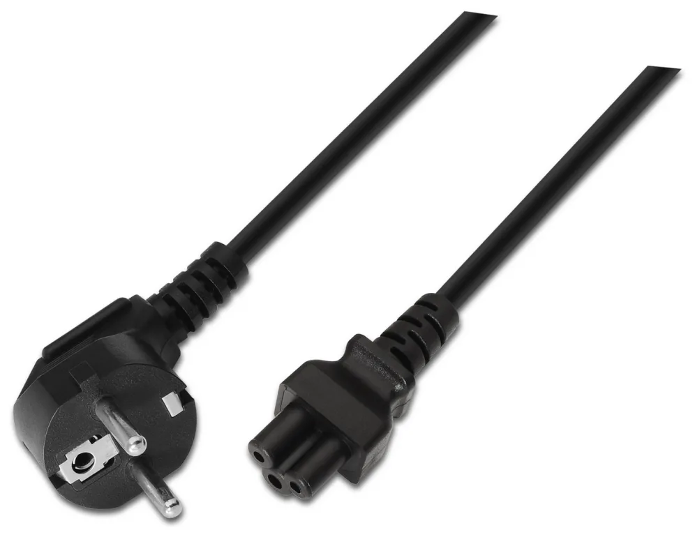 AISENS A132-0172 cable de transmisión Negro 1,5 m CEE7/7 C5 acoplador