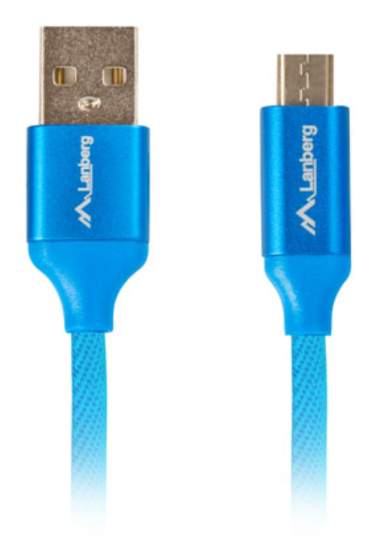 Lanberg CA-USBM-20CU-0018-BL cable USB USB 2.0 1,8 m Micro-USB A USB A Azul