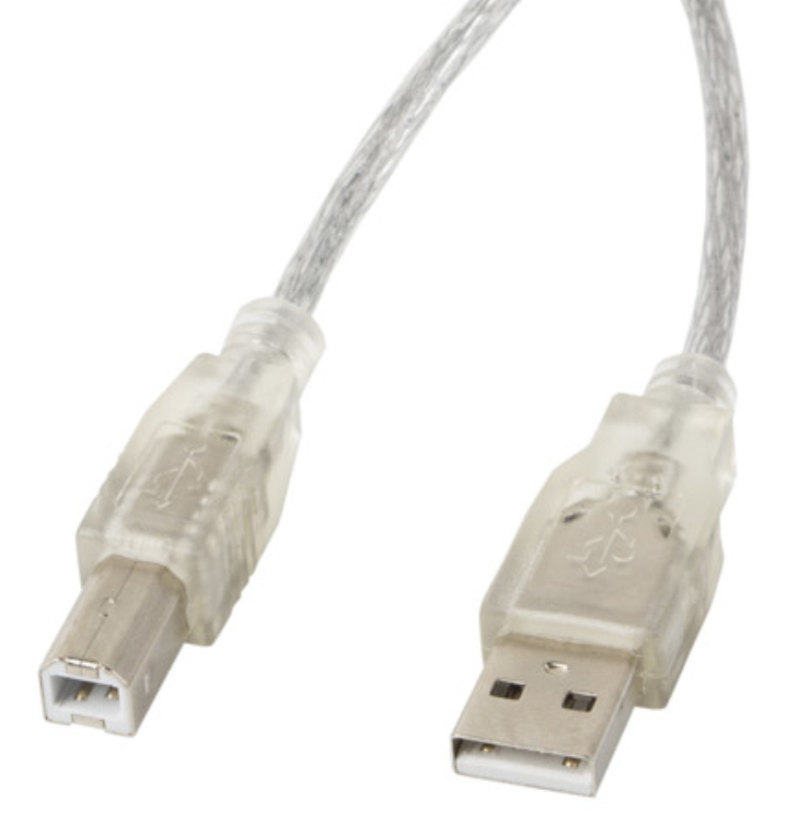 Lanberg CA-USBA-12CC-0030-TR cable USB USB 2.0 3 m USB B Transparente