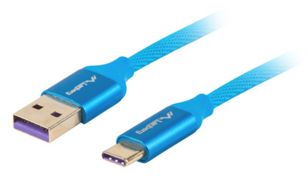 Lanberg CA-USBO-21CU-0010-BL cable USB USB 2.0 1 m USB A USB C Azul