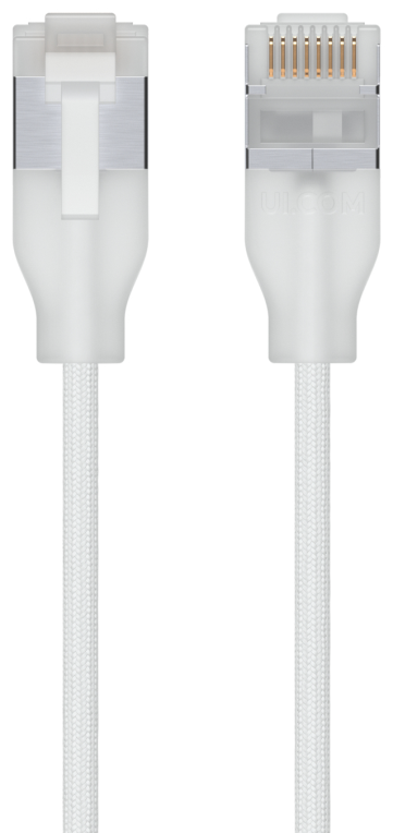 Ubiquiti UACC-Cable-Patch-EL-C6A-1M-W cable de red Translúcido, Blanco Cat6a Alrededor