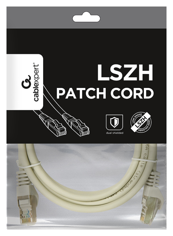 Gembird PP6A-LSZHCU-1.5M cable de red Gris 1,5 m Cat6a