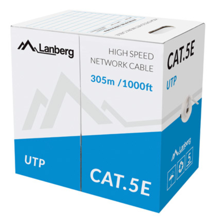 Lanberg LCU5-11CC-0305-S cable de red Gris 305 m Cat5e U/UTP (UTP)