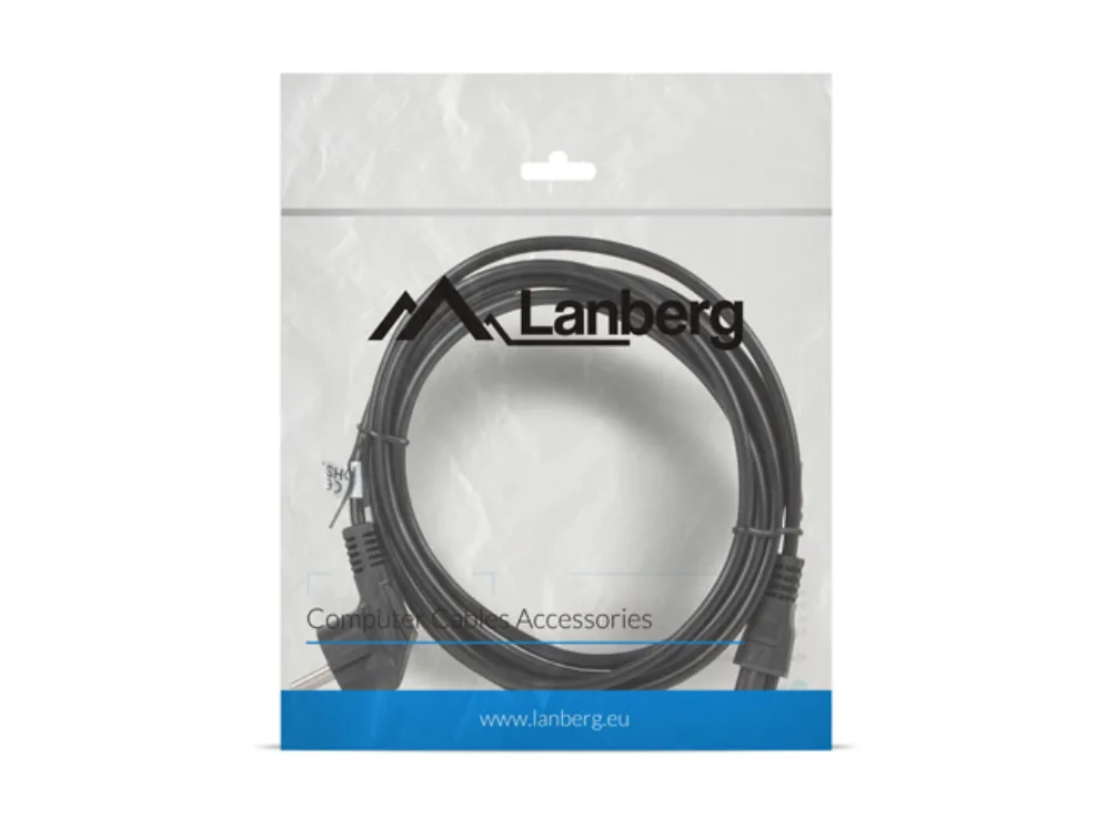 Lanberg CA-C5CA-11CC-003-BK cable de transmisión Negro 3 m C5 acoplador CEE7/7