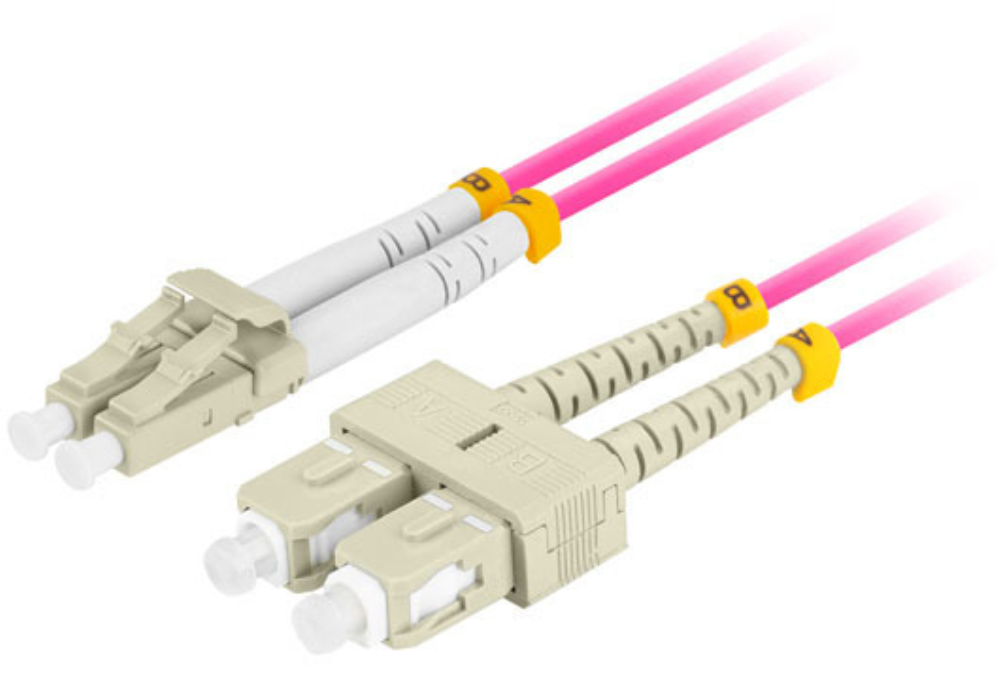 Lanberg FO-LUSU-MD41-0010-VT Cable de fibra óptica e InfiniBand 1 m LC SC LC/SC Violeta