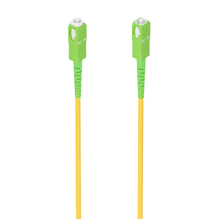 AISENS Cable Fibra Óptica Latiguillo G657A2 3.0 9/125 SMF Simplex CPR DCA LSZH, SC/APC-SC/APC, Amarillo, 15m