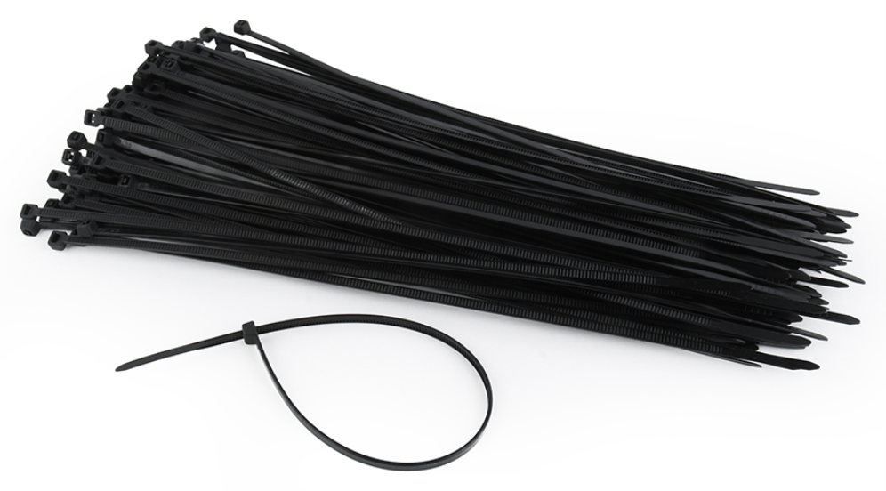 Gembird NYTFR-250X3.6 presilla Nylon Negro 100 pieza(s)