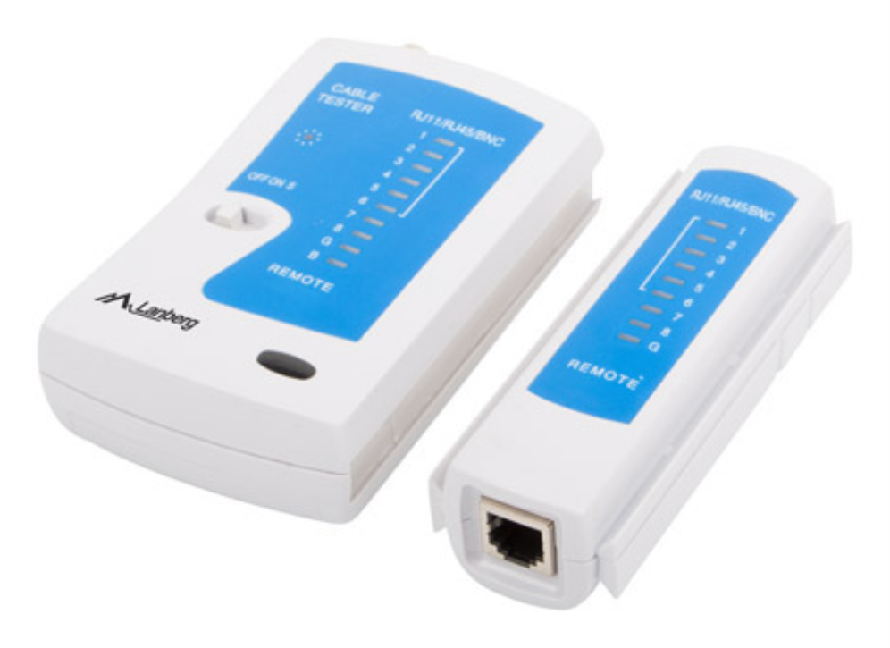Lanberg NT-0401 comprobador de cables de red Comprobador de cables UTP/STP Azul, Blanco