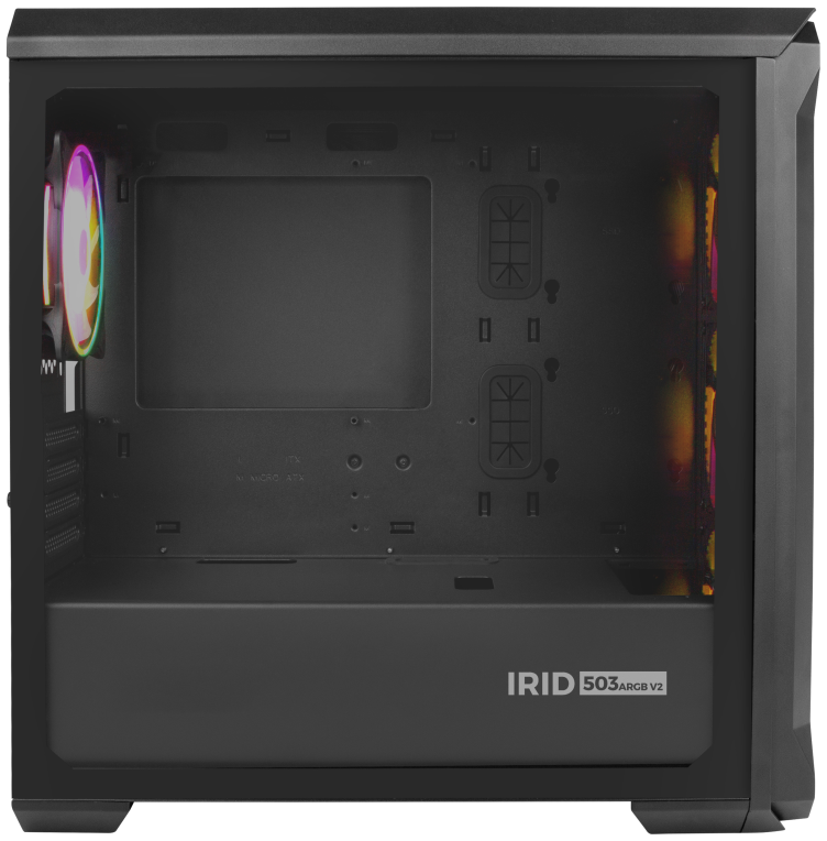 GENESIS Irid 503 ARGB Micro Torre Negro, Transparente