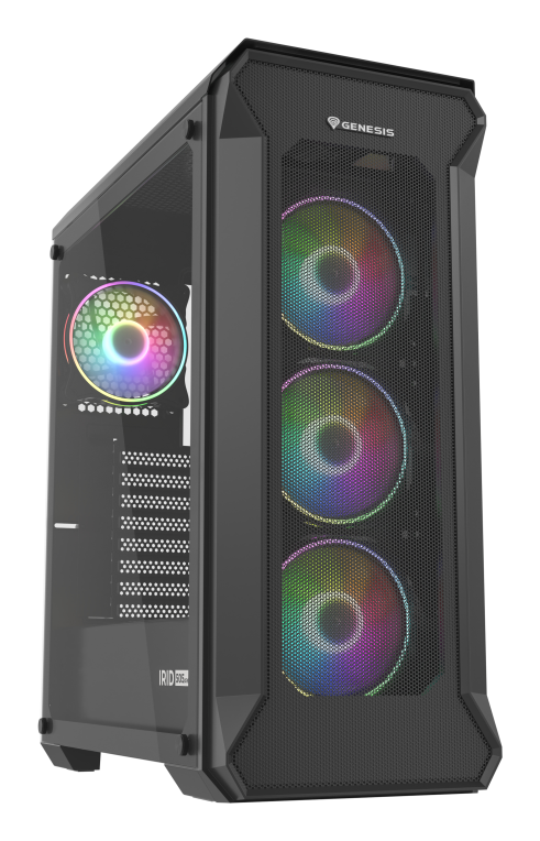 GENESIS Irid 505 ARGB Midi Tower Negro, Transparente