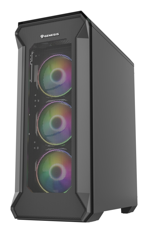 GENESIS Irid 505 ARGB Midi Tower Negro, Transparente