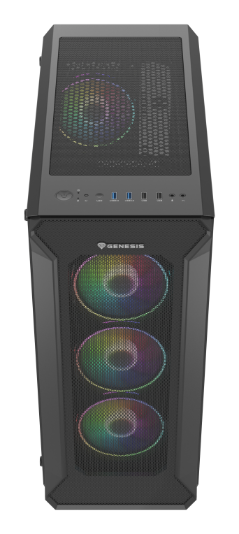 GENESIS Irid 505 ARGB Midi Tower Negro, Transparente