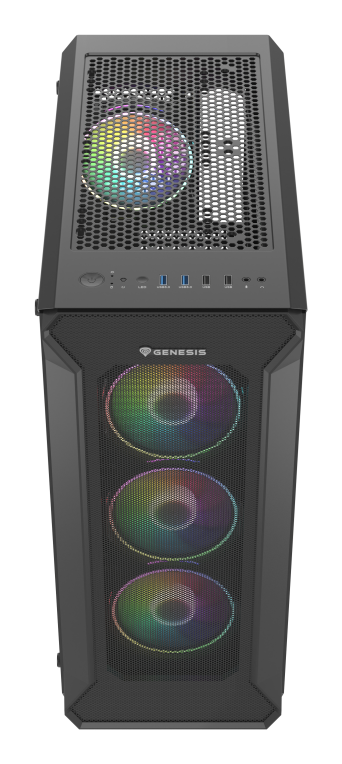 GENESIS Irid 505 ARGB Midi Tower Negro, Transparente