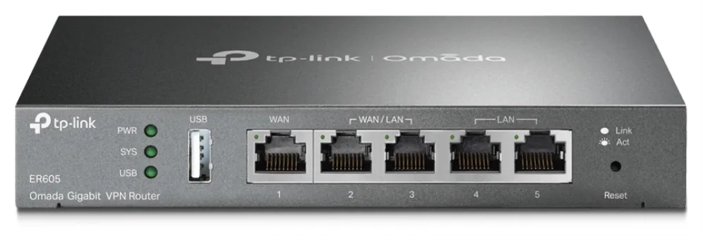 TP-Link Omada ER605 router Gigabit Ethernet Negro