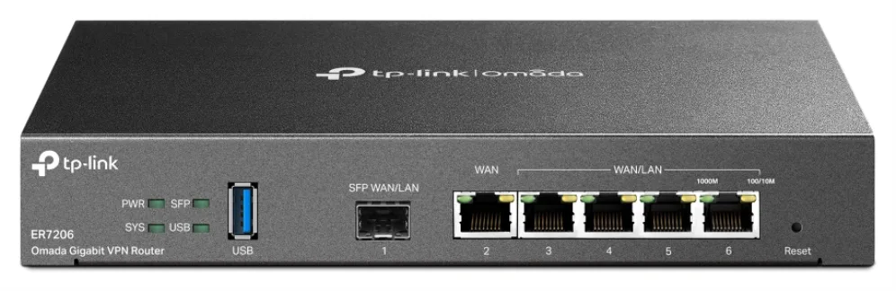 TP-Link Omada ER7206 router Gigabit Ethernet Negro